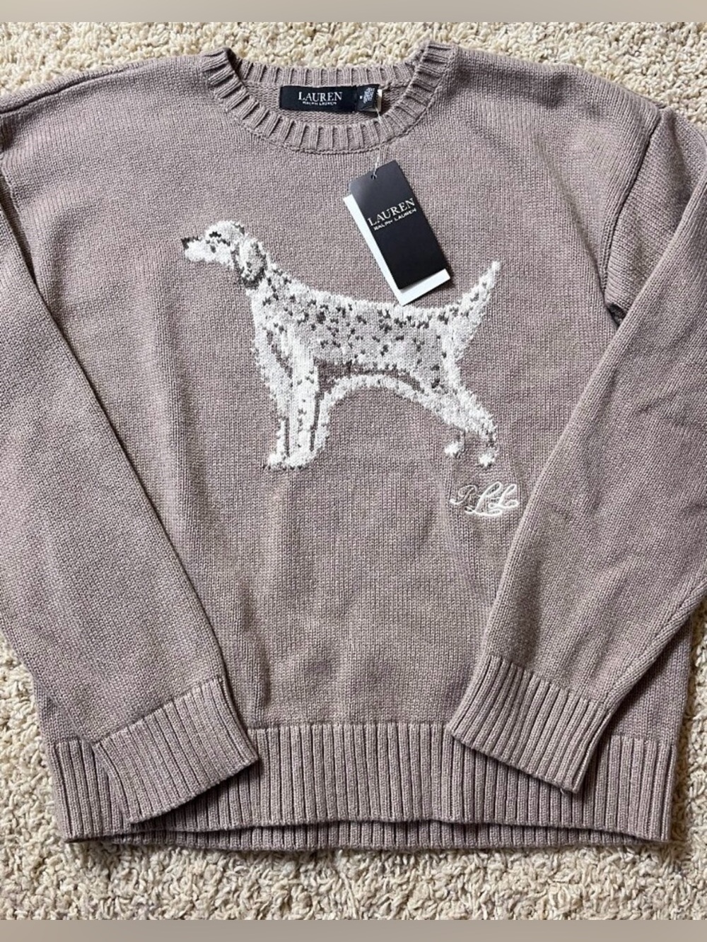 NWT Ralph Lauren English Setter Intarsia Knit Dog Sweater - Picture 2 of 3
